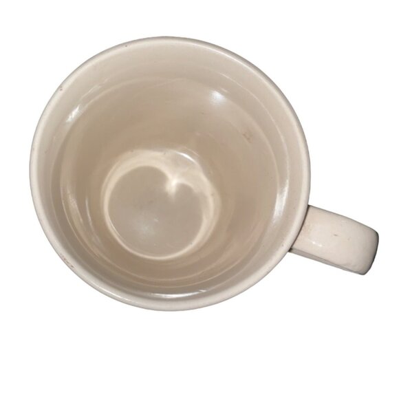 Pier 1 Coffee Mug Hand-Painted Stoneware Blue Green White - Picture 5 of 6